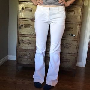 White flare low rise pants by Theory